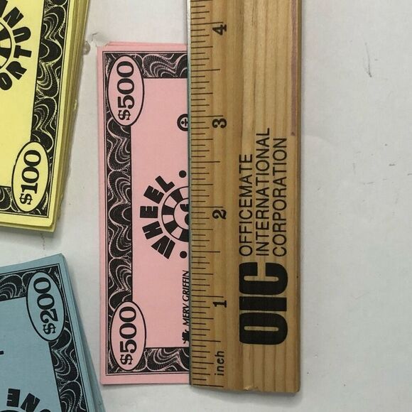 wheel of fortune game paper money 100s 200s 500s replacement pieces - Picture 3 of 4